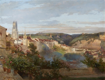 A view of Fribourg, Switzerland - Joseph Reichlen