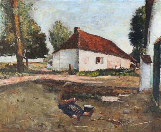 In Sonnenschein bei Volluvet by Lesser Ury, 1884