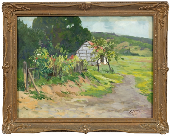 Summer landscape by Carl Deiker, 1928