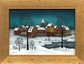 Winter landscape with snowy old Kirchdorf - Mitja Rojc