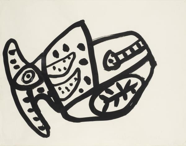 Artwork by Alan Davie, SANS TITRE, Made of ink on paper