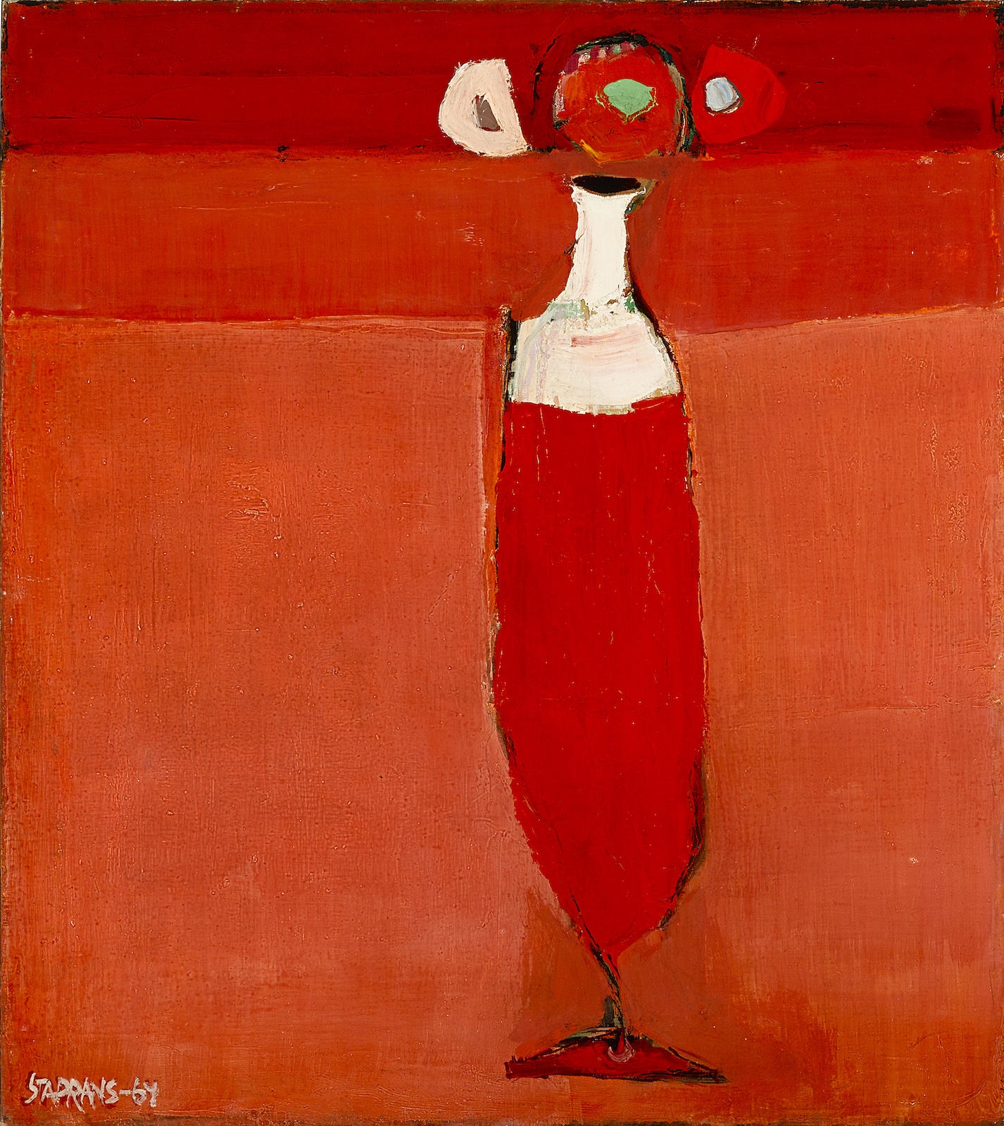 Artwork by Raimonds Staprans, Red on Red, Made of Oil on canvas