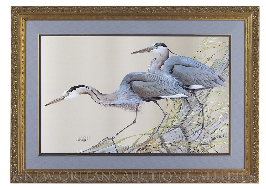Art Lamay Blue Herons MutualArt