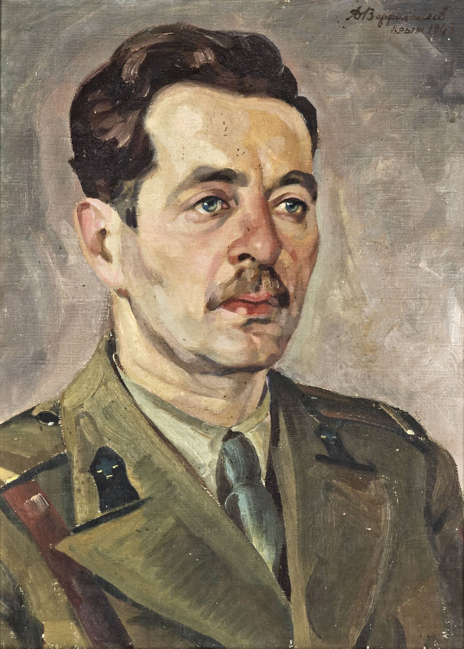 Dimitri Semakov | Portrait of an officer (1945) | MutualArt