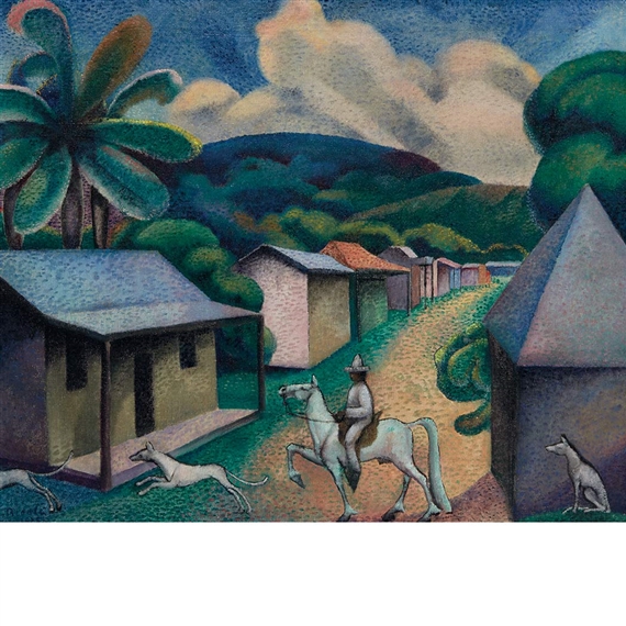 A Cuban Rider Setting Out by George Biddle, 1928