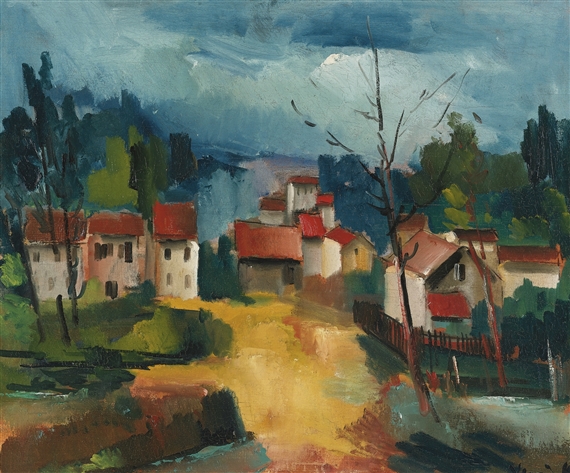 PAYSAGE AVEC MAISONS
