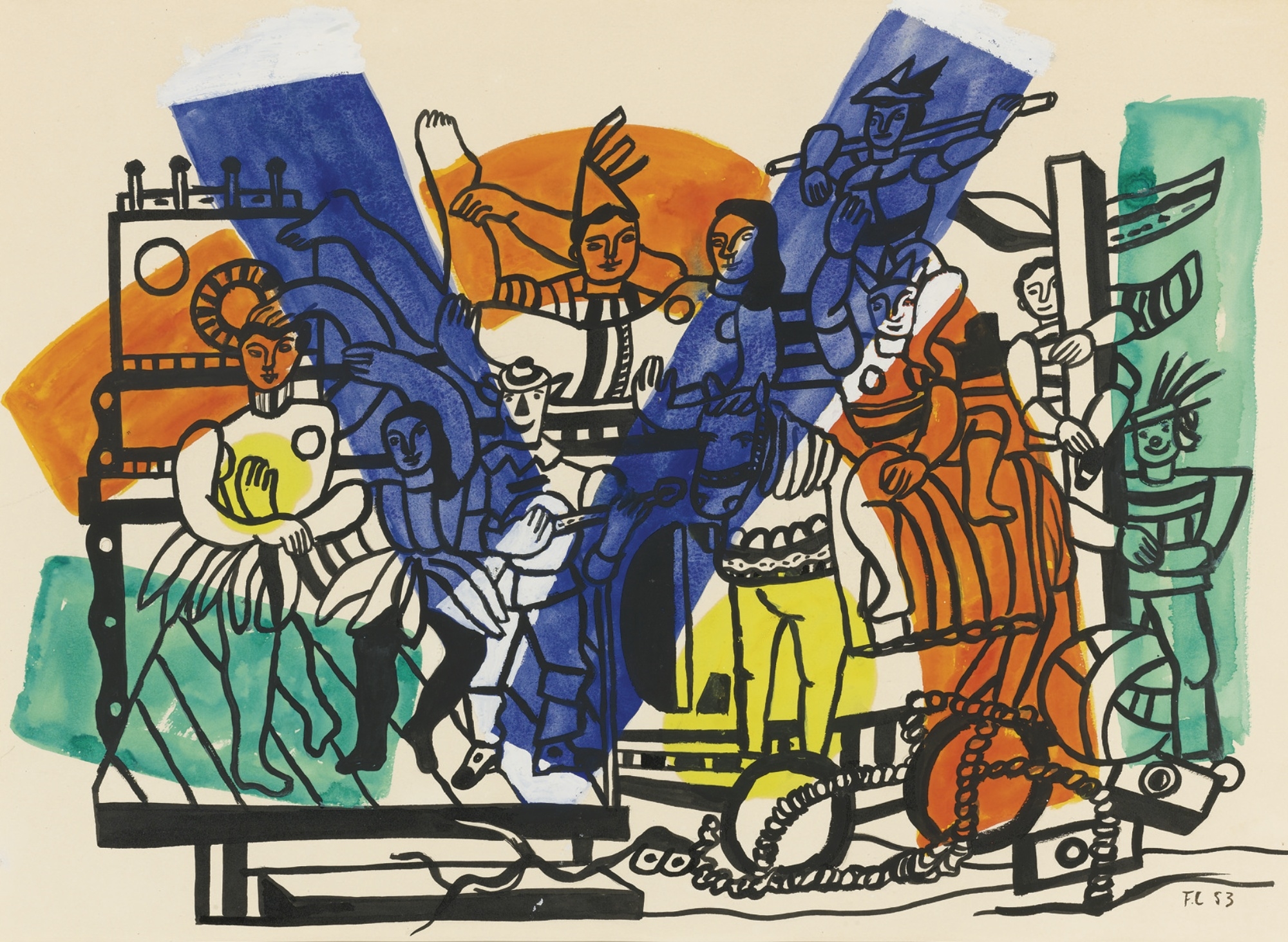 ÉTUDE POUR "LA GRANDE PARADE" by Fernand Léger, 1953