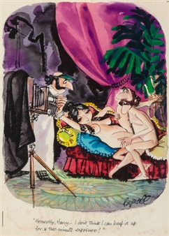 Honestly Harry - I don't think I can keep it up for a two minute exposure! Playboy cartoon - Roy Stuart Raymonde