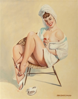 Pinup Painting Her Toes - Don Ringelspaugh