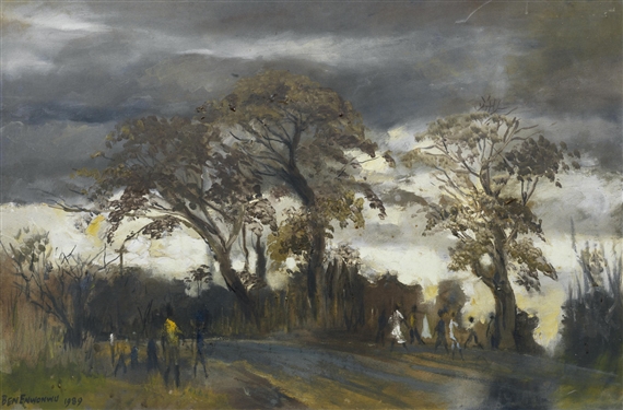 Stormy Day by Ben Enwonwu, 1989