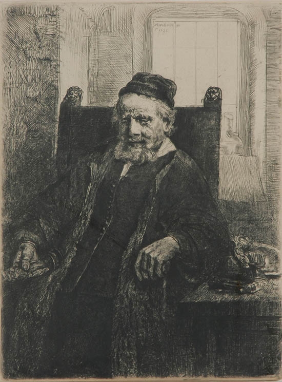 Portrait of Jan Lutma, goldsmith, (1656) by Rembrandt 