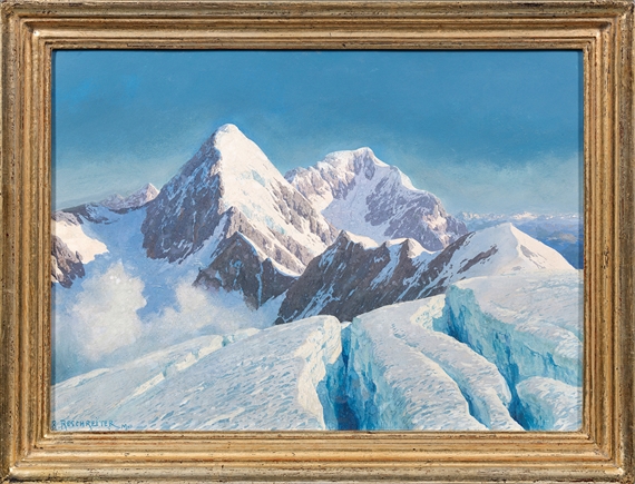 Verschneite Hochalpenlandschaft by Rudolf Reschreiter