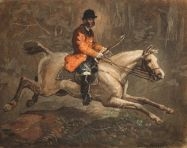 Cavalier hunting with hounds - Nikolas Moreau