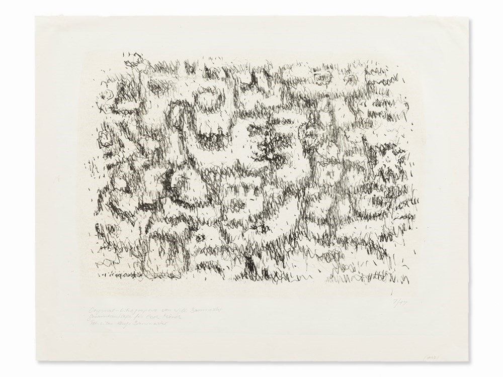 Artwork by Willi Baumeister, Gespräch der Riesen II, Made of Lithograph on paper