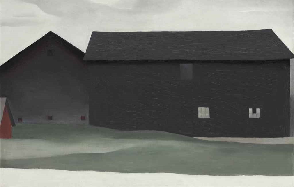 Artwork by Georgia O'Keeffe, The Barns, Lake George, Made of oil on canvas