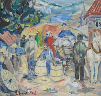 Le marché by Ilya Kagan, 1962