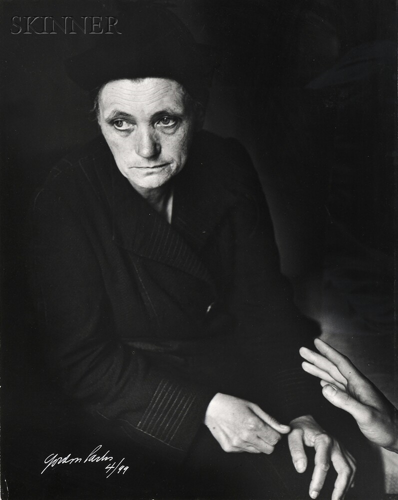 Artwork by Gordon Parks, Mademoiselle Victoire Desno, Unemployed Old French Domestic, Paris, Made of Gelatin silver print