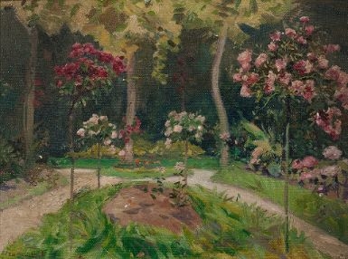 La roseraie by Charles Emmanuel Joseph Roussel