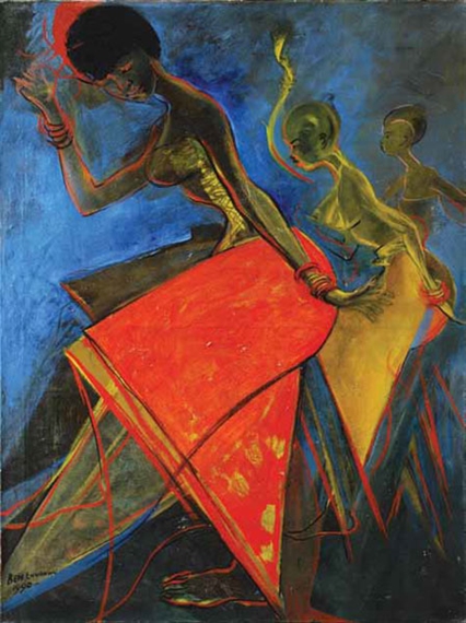 OBITUN DANCERS by Ben Enwonwu, 1990