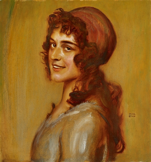 Portrait of a Young Lady by Franz von Stuck, Circa 1898