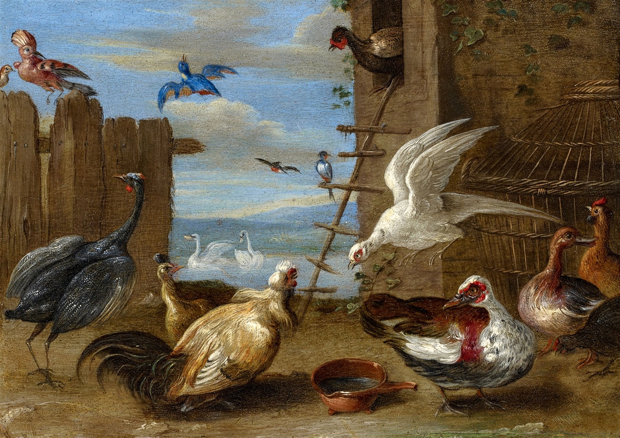 Artwork by Jan van Kessel I, Caged Birds, Made of Oil on copper