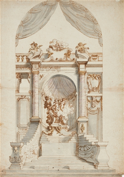 Design for an Altarpiece by German School, 18th Century, 1st half 18th century