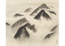 Artwork by Shokan Ochi, Cloud Mountain, Made of ink on paper