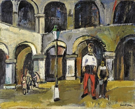 Musiciens ambulants by Marcel Saint-Jean, 1953