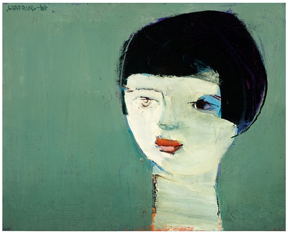 Head, Brunette Girl by Raimonds Staprans, 1966