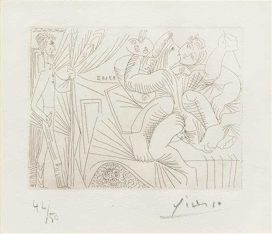 Raphael et la Fornarina, XXII (Pl. 31 7 from Series 347) by Pablo Picasso, 1968