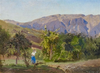 Landscape near Gerano - Frederik Carl Julius Kraft