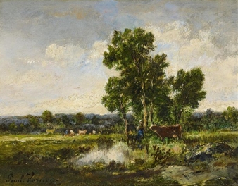 Cattle by the Watering Place - Paul Vernon