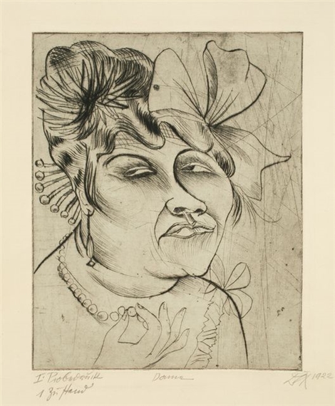 Dame by Otto Dix, 1922
