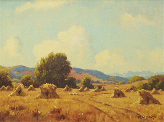 Untitled (Harvest Landscape) by Roland Gissing