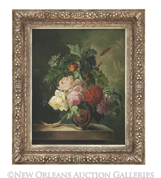 Floral Still Life by François Joseph Huygens, 1849