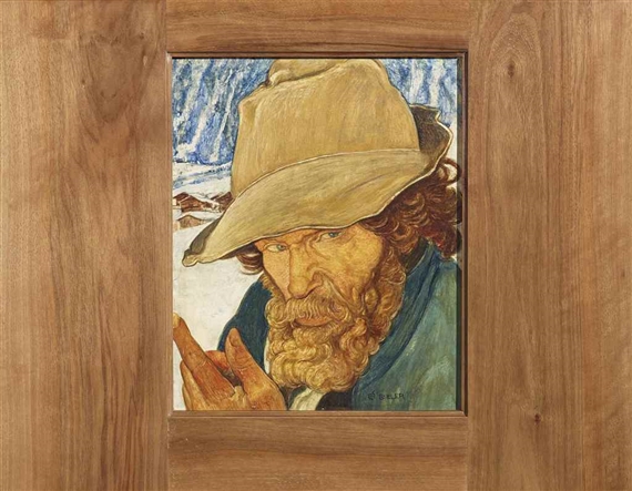 Tête de Saviésan by Ernest Biéler