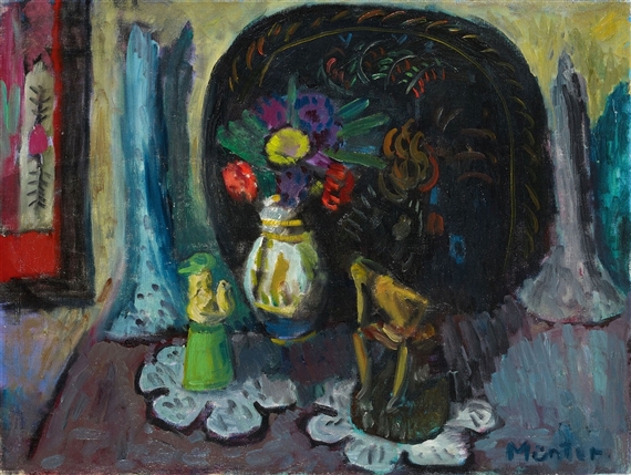 Stilleben mit schwarzer Schale by Gabriele Münter, Circa 1911