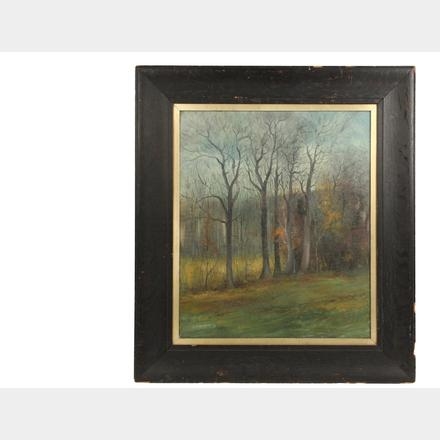 Artwork by J. A. Hatfield, Autumn Treeline at Fields Edge, Made of oil on canvas