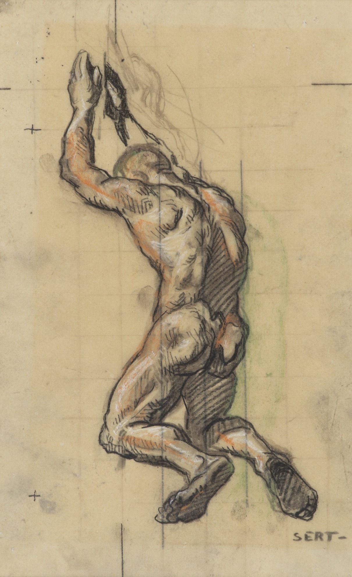 Artwork by José Mariá Sert y Badiá, Sketch, Made of Charcoal and pastel on parchment paper