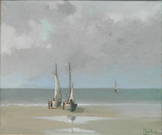 Boats on Shore by M.L. Poum Malakoul, 1969