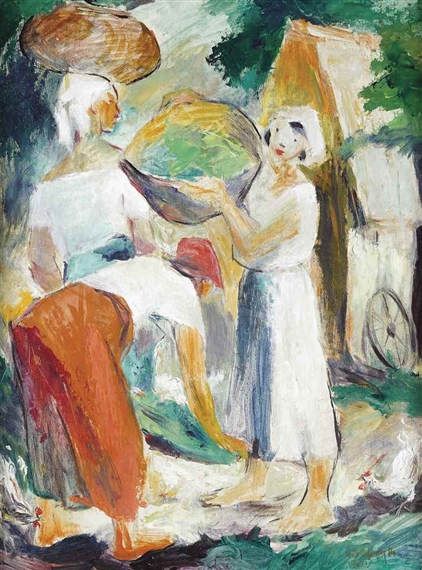 Women at the Market by Anita Magsaysay-Ho, 1950