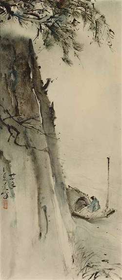 Along the River by Lee Man Fong, 1949