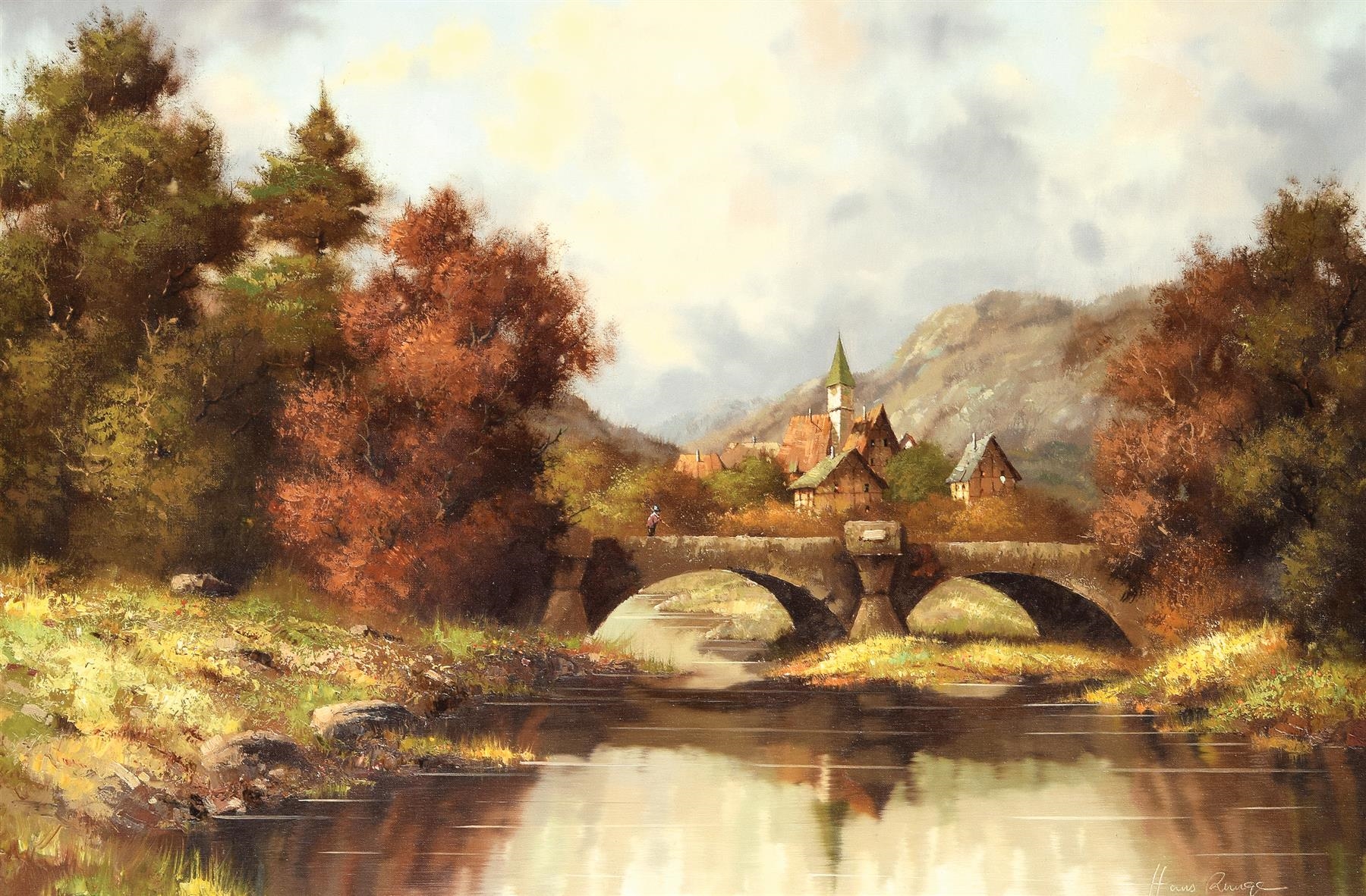 Runge Hans RIVERSIDE VILLAGE MutualArt