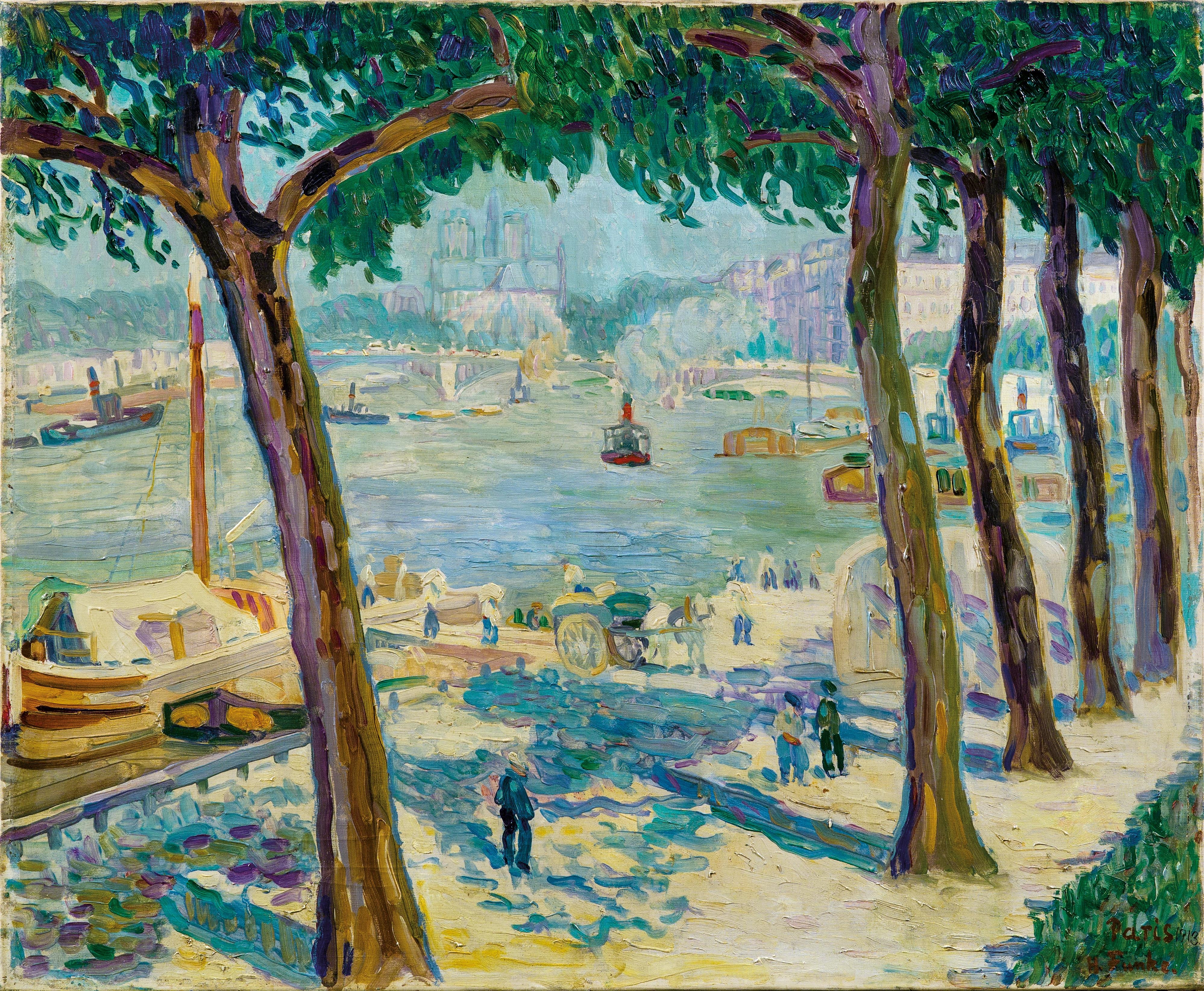 Hélène Funke | View of Notre Dame from Port Henry IV in Paris/At the ...