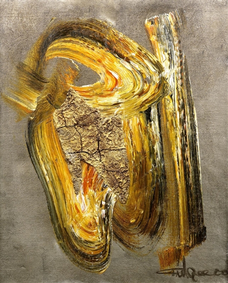 Two works: Untitled (Abstract) by Ismail Gulgée, 2000