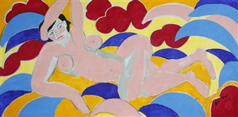Nude  (D après Matisse) - Glyn Hughes