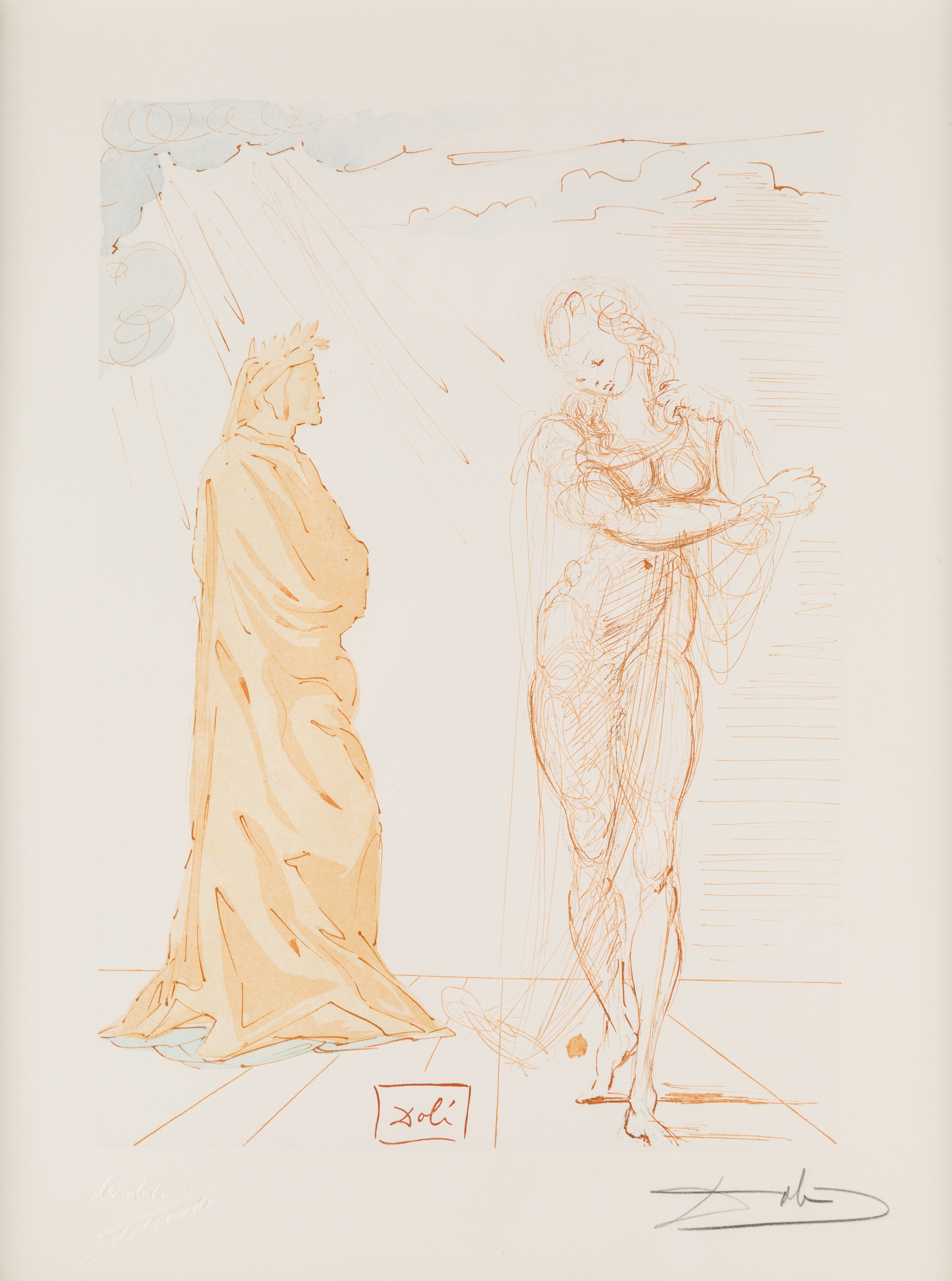 Inferno, Canto 2 : Beatrice and Virgil, illustration from The