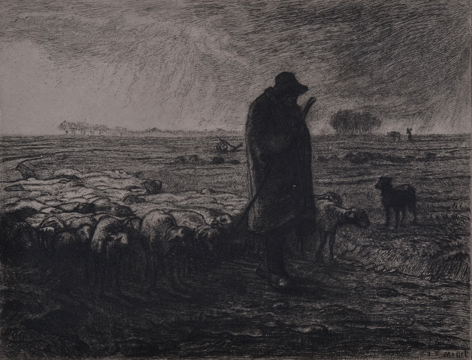 Jean-François Millet | The Shepherd | MutualArt