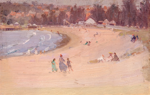 James R. Jackson | Figures on the beach | MutualArt