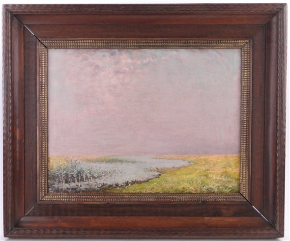 Charles Augustus C. Lasar | Normandy estuary with wild fowl | MutualArt